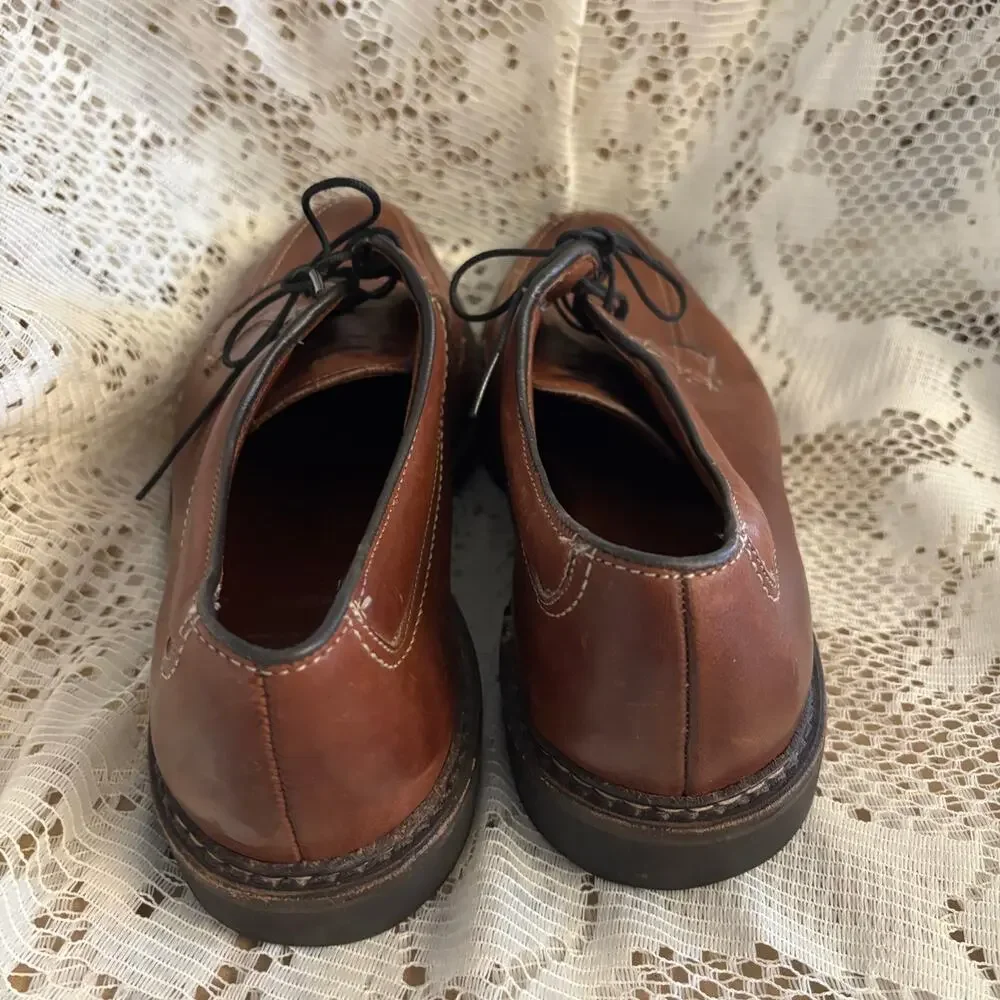 Allen Edmonds Wilbert Men's US 9.5 D Brown Leather Derby Moccasin Shoes